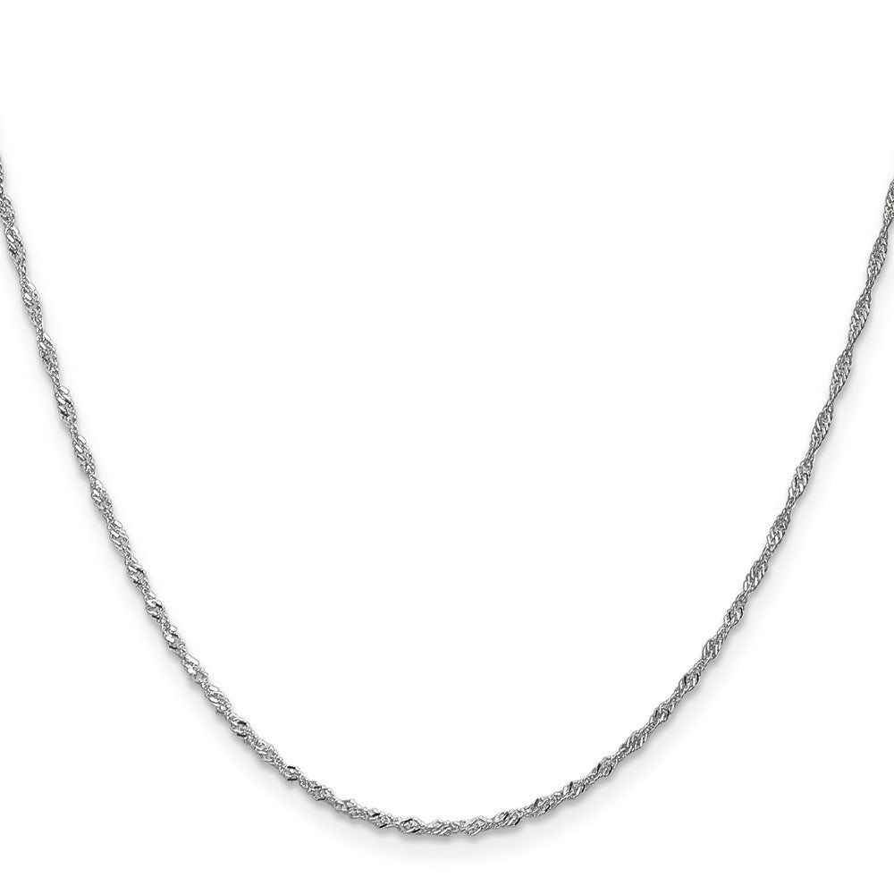 10K Weißgold 1.3mm Singapurkette Halskette