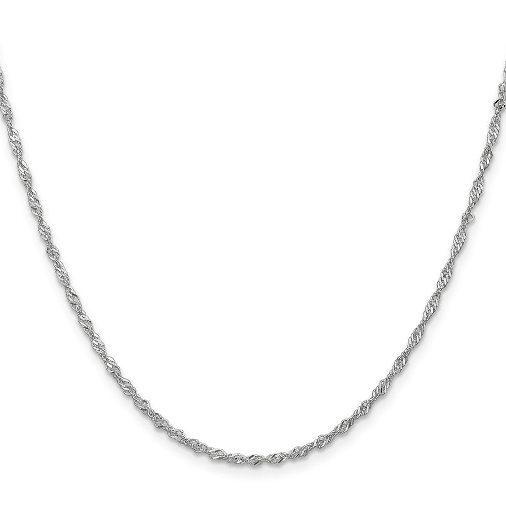 10K Weißgold 1.7mm Singapurkette Halskette