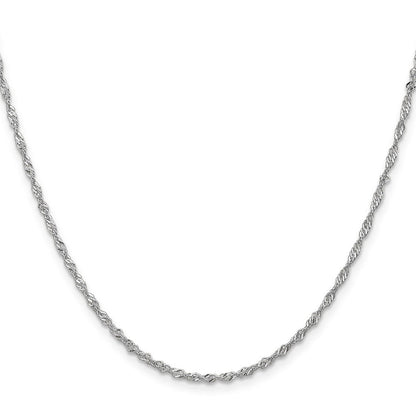 10K Weißgold 1.7mm Singapurkette Halskette
