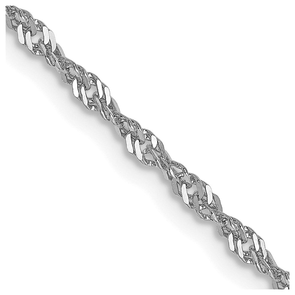 10K Weißgold 1.7mm Singapurkette Halskette