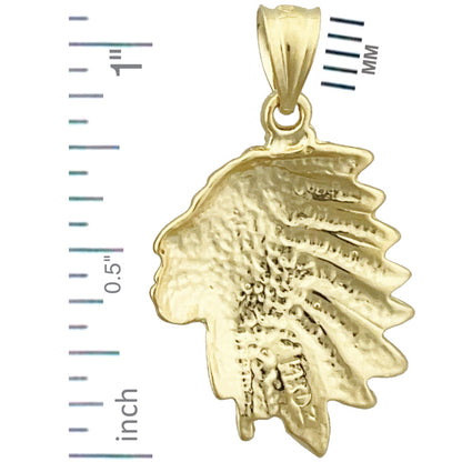 14K Gold Indianerkopf-Charm
