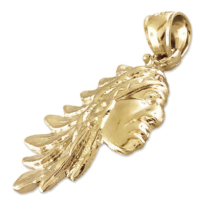 14K Gold Indianerkopf-Charm