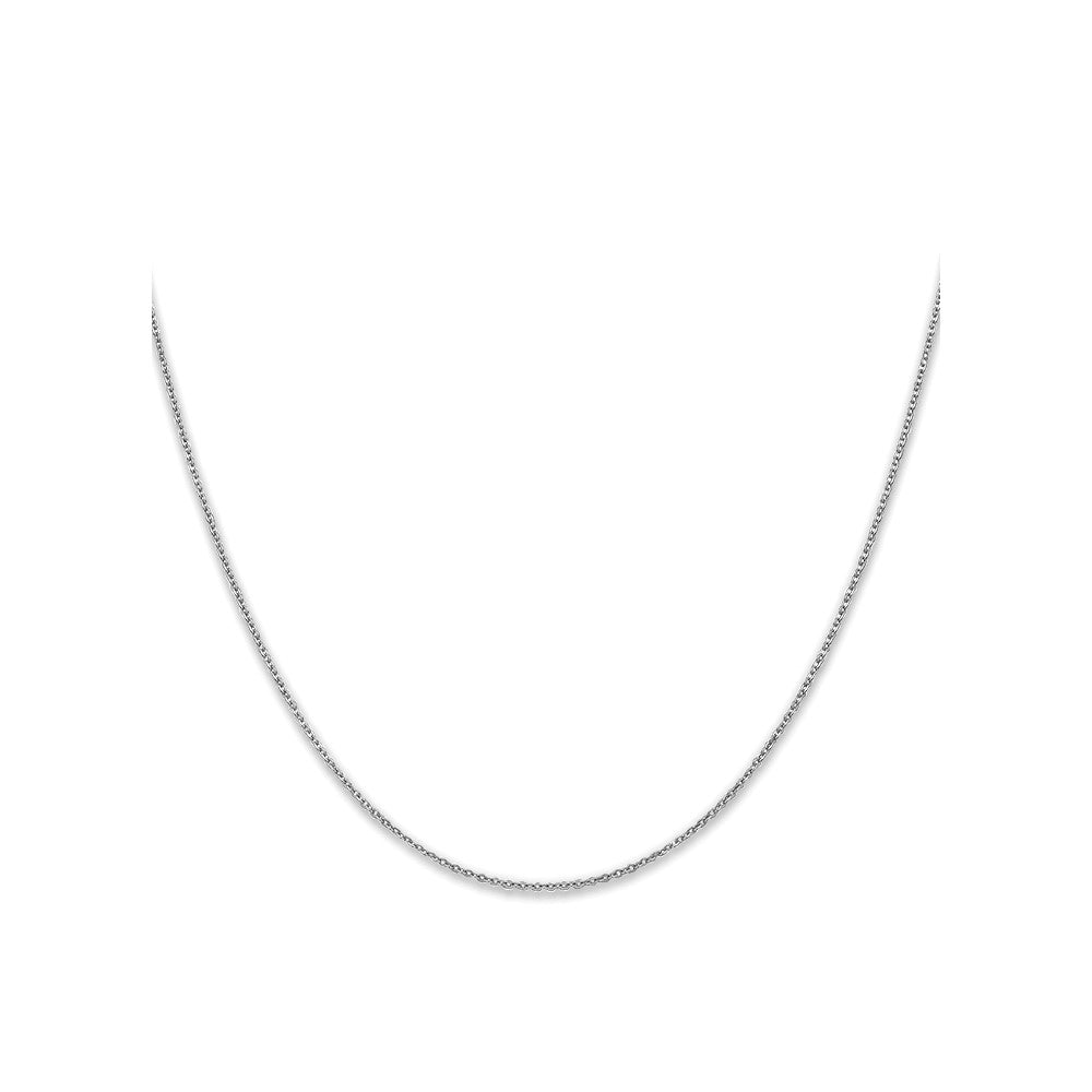 10K Weißgold 1.1mm Flach Ankerkette Halskette