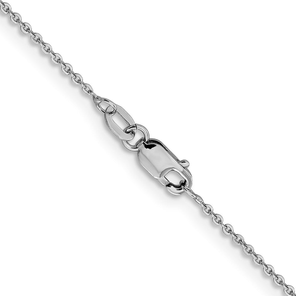 10K Weißgold 1.1mm Flach Ankerkette Halskette