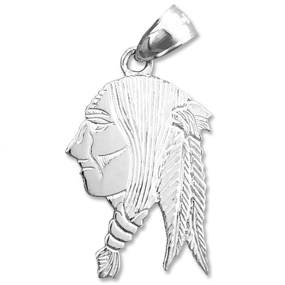 14K Gold Charm „Weiser Indianer“