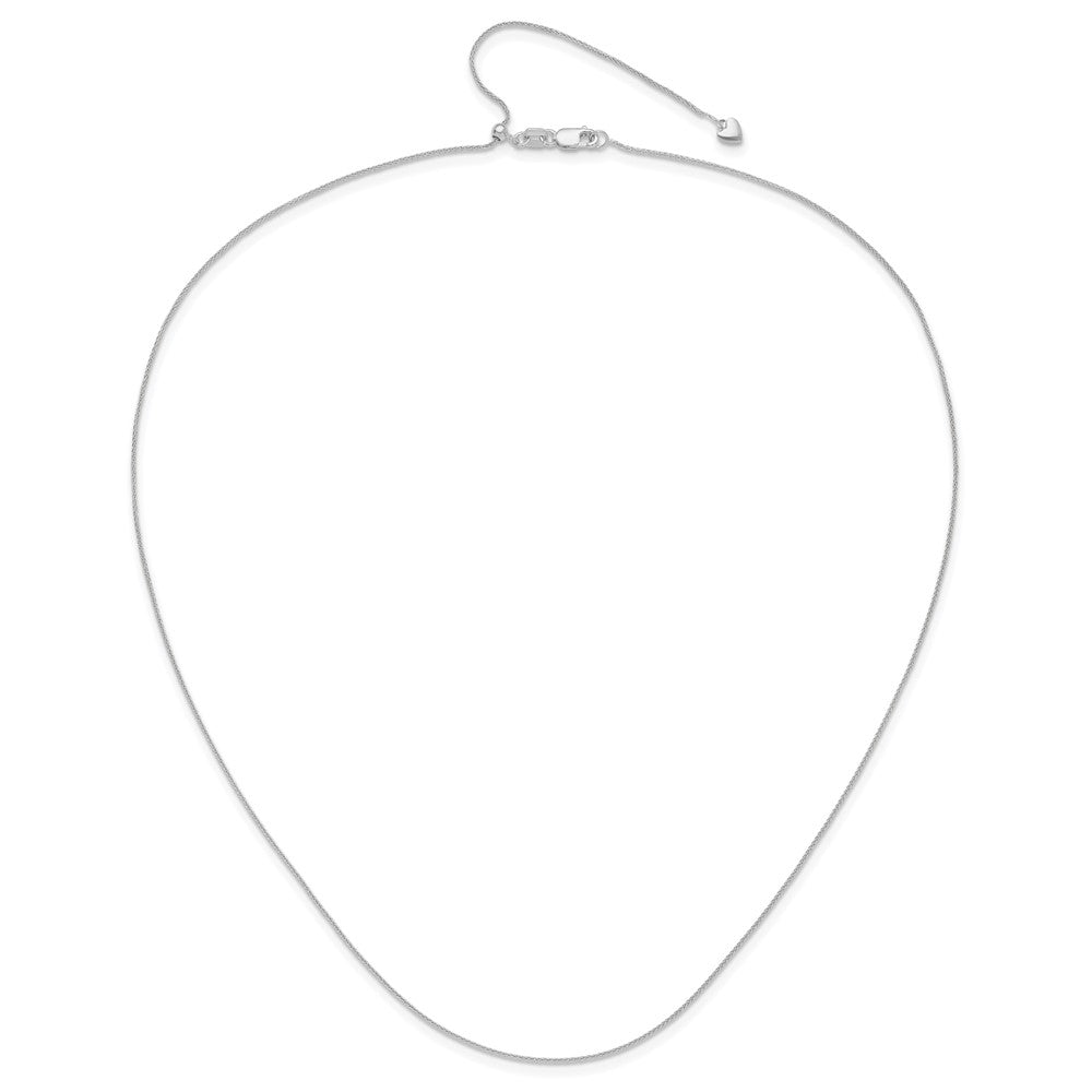 10K Weißgold Verstellbar.8mm Weizen Halskette