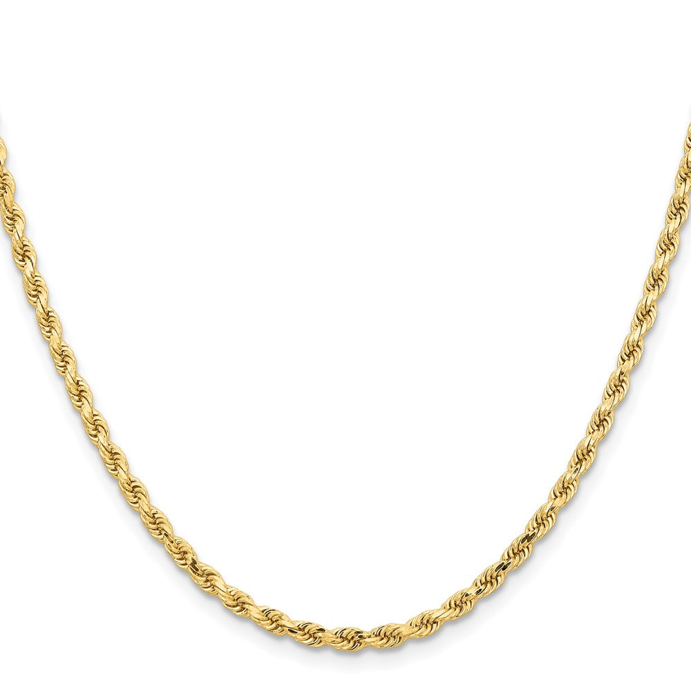 10K Gelbgold 3.25mm Diamantiert Kordel Halskette