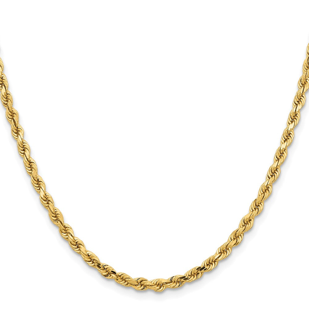 10K Gelbgold 3.75mm Diamantiert Kordel Halskette