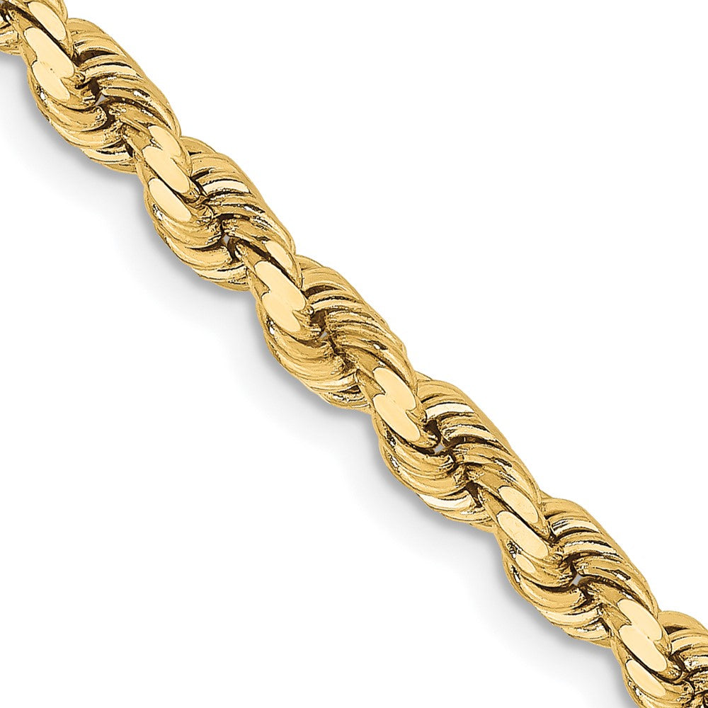 10K Gelbgold 3.75mm Diamantiert Kordel Halskette