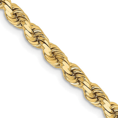 10K Gelbgold 3.75mm Diamantiert Kordel Halskette