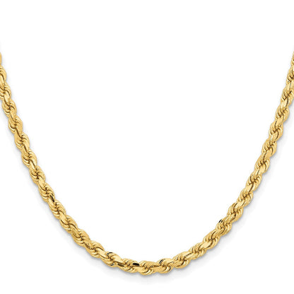 10K Gelbgold 4.25mm Diamantiert Kordel Halskette