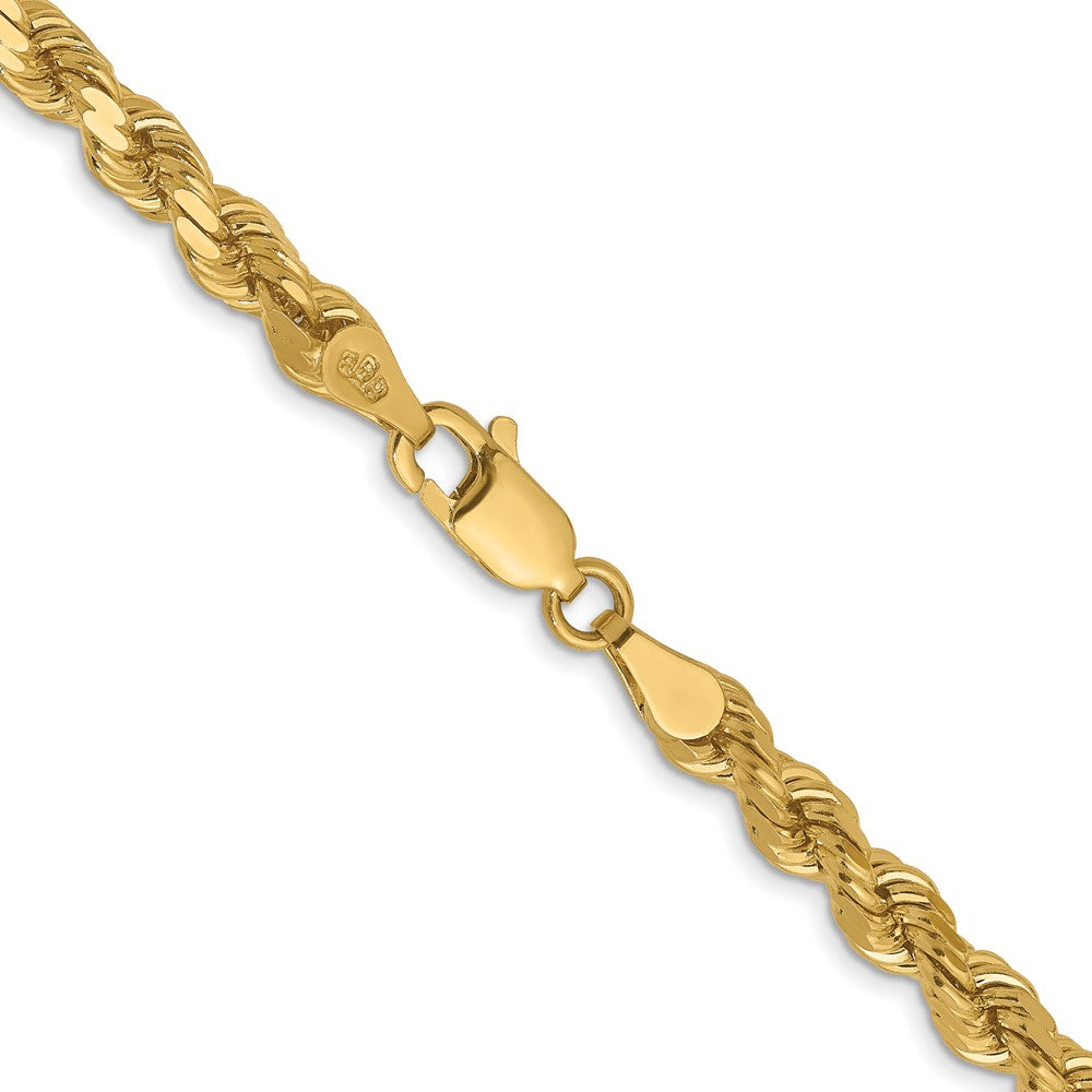 10K Gelbgold 4.25mm Diamantiert Kordel Halskette