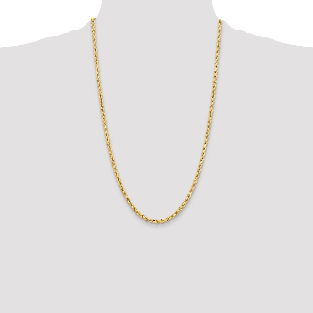 10K Gelbgold 4.25mm Diamantiert Kordel Halskette