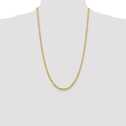 10K Gelbgold 4.25mm Diamantiert Kordel Halskette