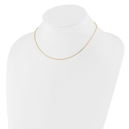18 Zoll 10K Gelbgold 1.05mm Diamantiert Ankerkette 1 Zoll+1 Zoll Verstellbar Halskette