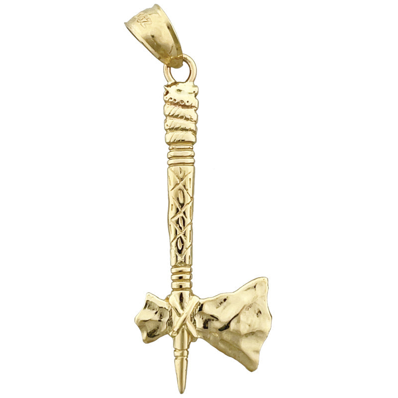 14K Gold 3D-Tomahawk-Anhänger