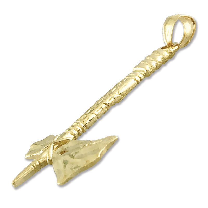 14K Gold 3D-Tomahawk-Anhänger