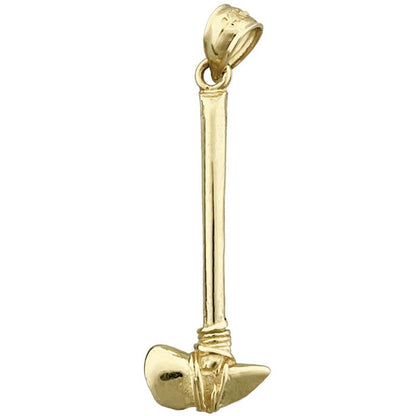 14K Gold 3D Anhänger „Indianer-Tomahawk“