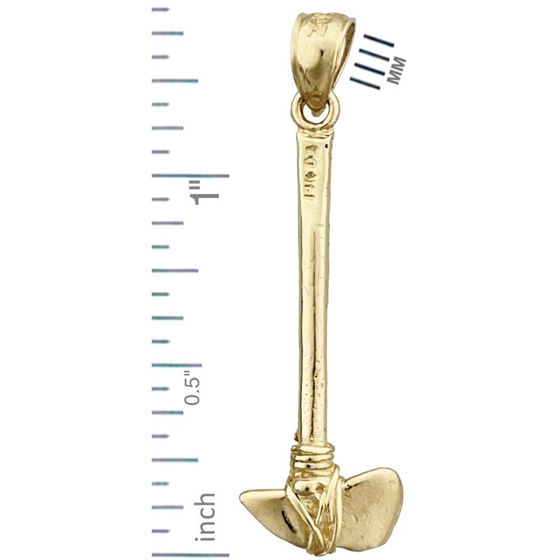 14K Gold 3D Anhänger „Indianer-Tomahawk“