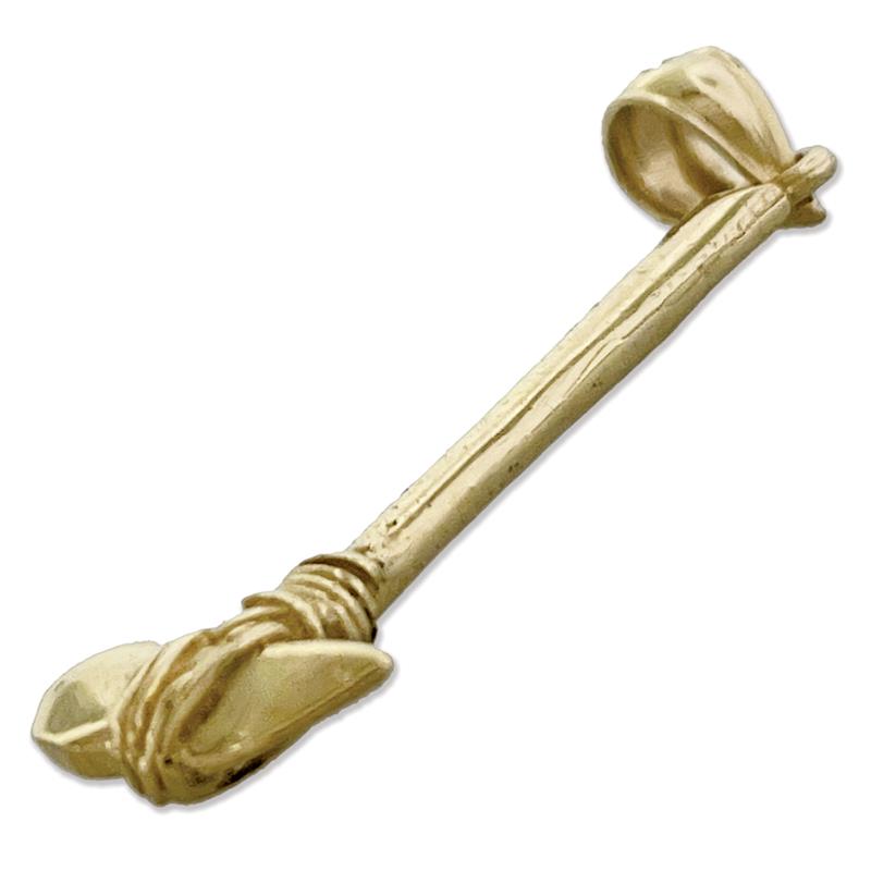 14K Gold 3D Anhänger „Indianer-Tomahawk“