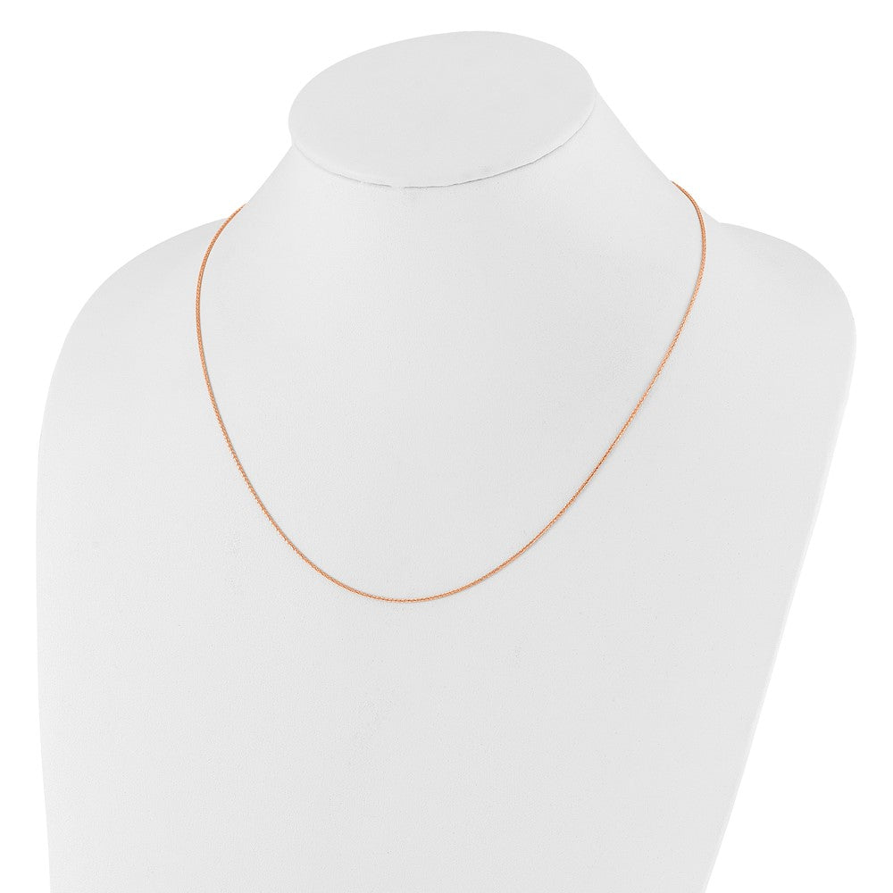 22 Zoll 10K Roségold Verstellbar 1mm Weizen Halskette