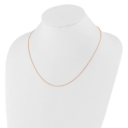 22 Zoll 10K Roségold Verstellbar 1mm Weizen Halskette