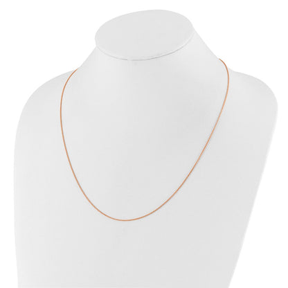 22 Zoll 10K Roségold Verstellbar 1mm Weizen Halskette