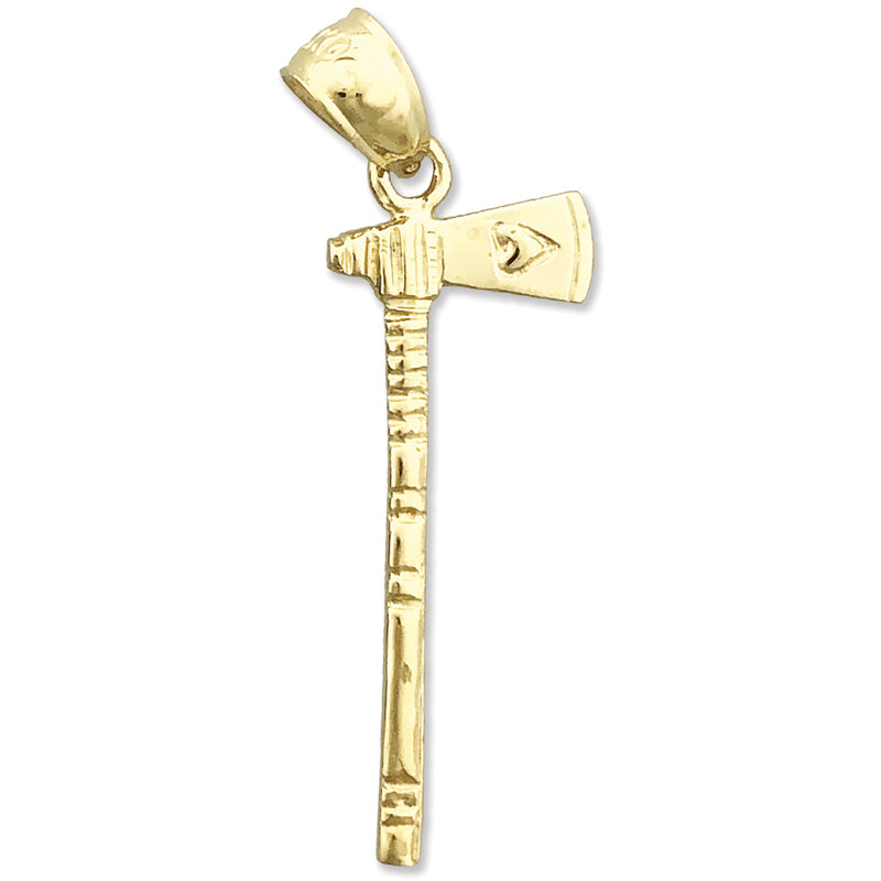 14K Gold Tomahawk-Axt-Charm im Indianer-Stil