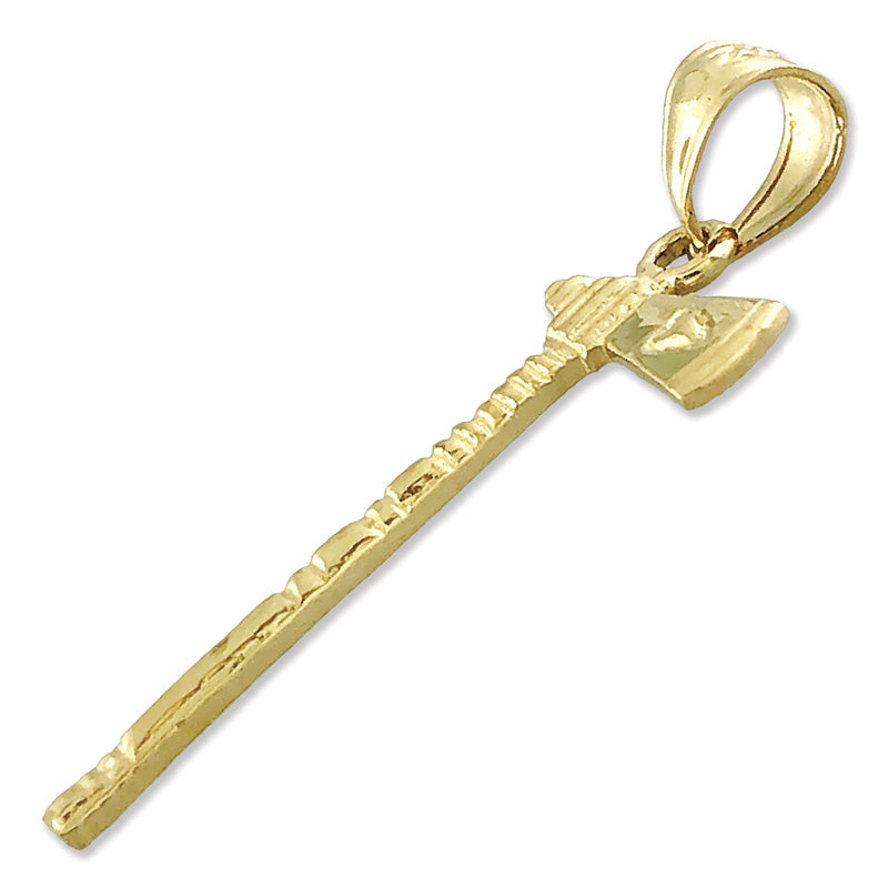 14K Gold Tomahawk-Axt-Charm im Indianer-Stil