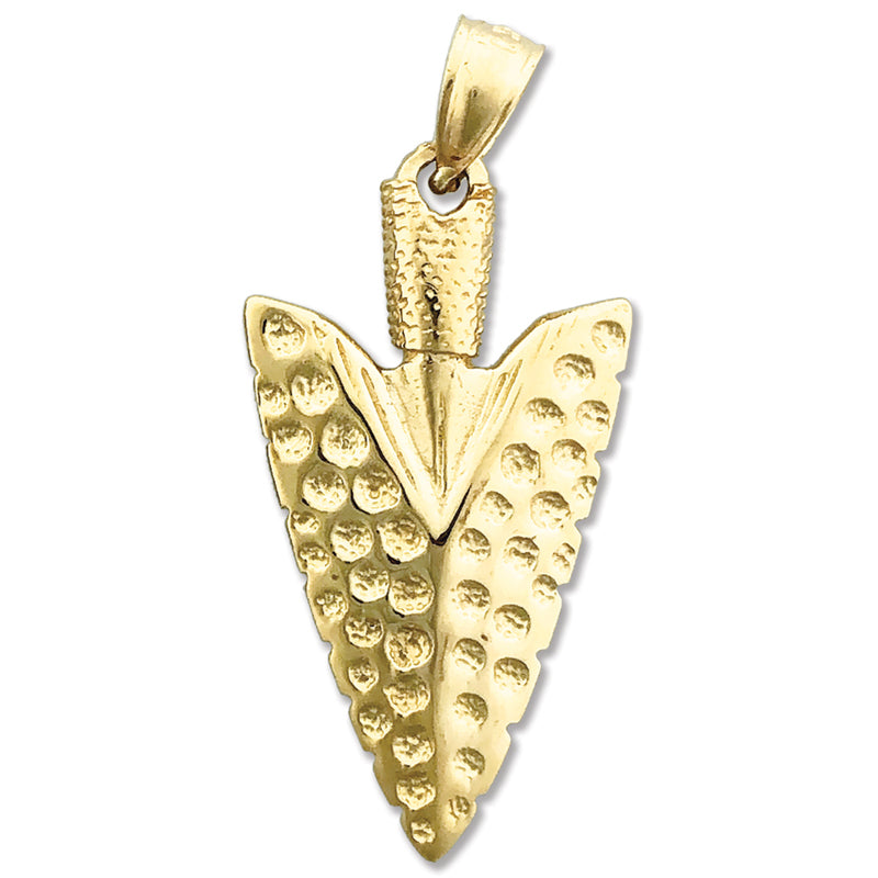 14K Gold 3D-Pfeilspitzen-Anhänger