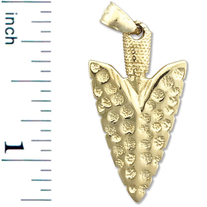 14K Gold 3D-Pfeilspitzen-Anhänger