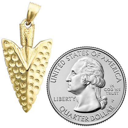 14K Gold 3D-Pfeilspitzen-Anhänger