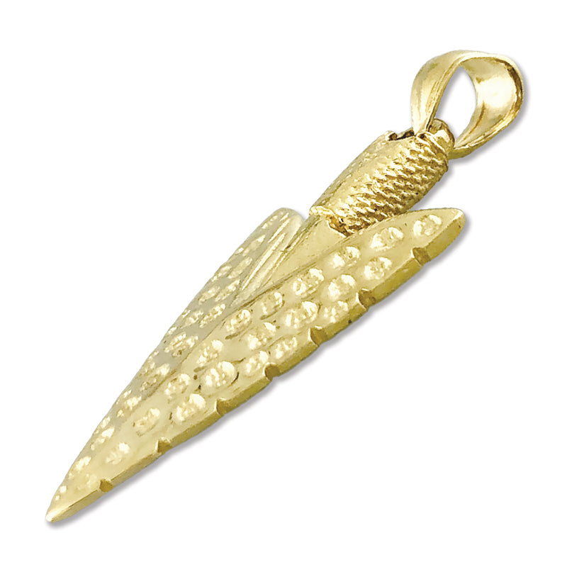 14K Gold 3D-Pfeilspitzen-Anhänger