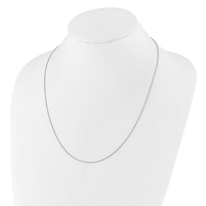 22 Zoll 10K Weißgold Verstellbar 1mm Diamantiert Weizen Halskette