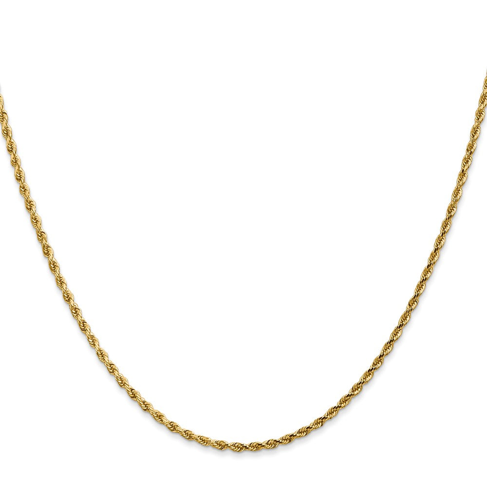 10K Weißgold 2mm Diamantiert Kordel Halskette