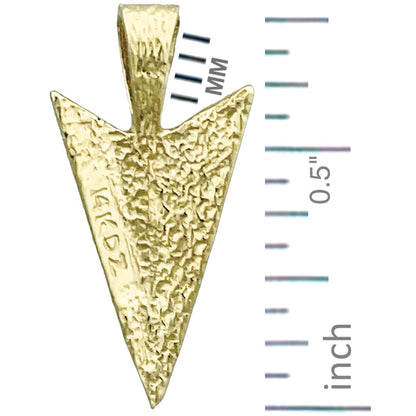14K Gold Pfeilspitzen-Charm-Gleitanhänger