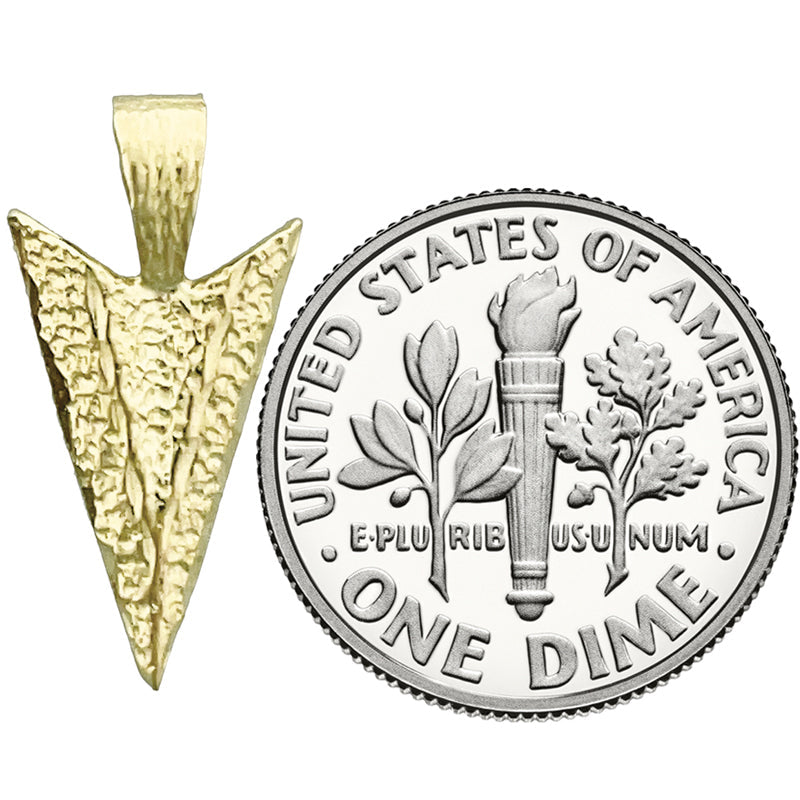 14K Gold Pfeilspitzen-Charm-Gleitanhänger