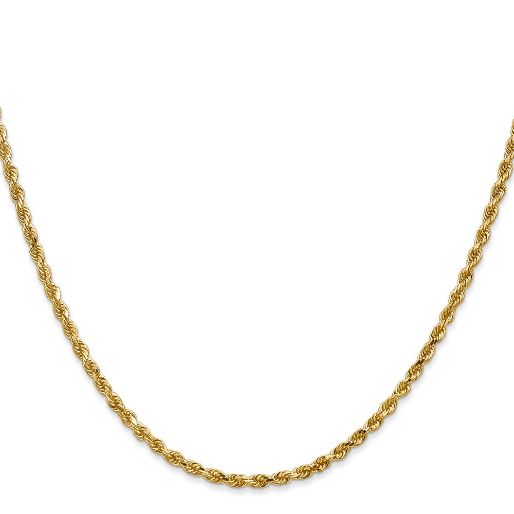 10K Weißgold 2.5mm Diamantiert Kordel Halskette