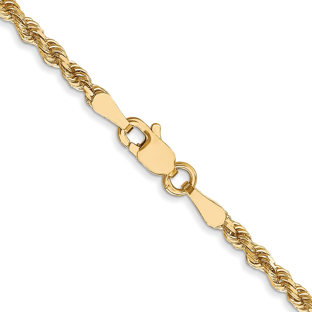 10K Weißgold 2.5mm Diamantiert Kordel Halskette