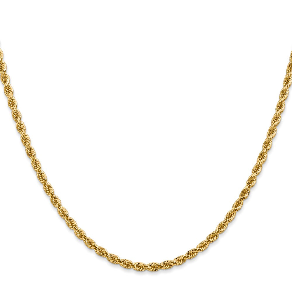 10K Weißgold 2.75mm Diamantiert Kordel Halskette