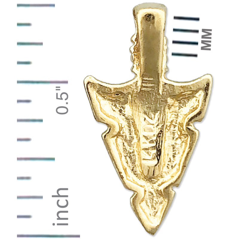 14K Gold Indianischer Pfeilspitzen-Gleitanhänger