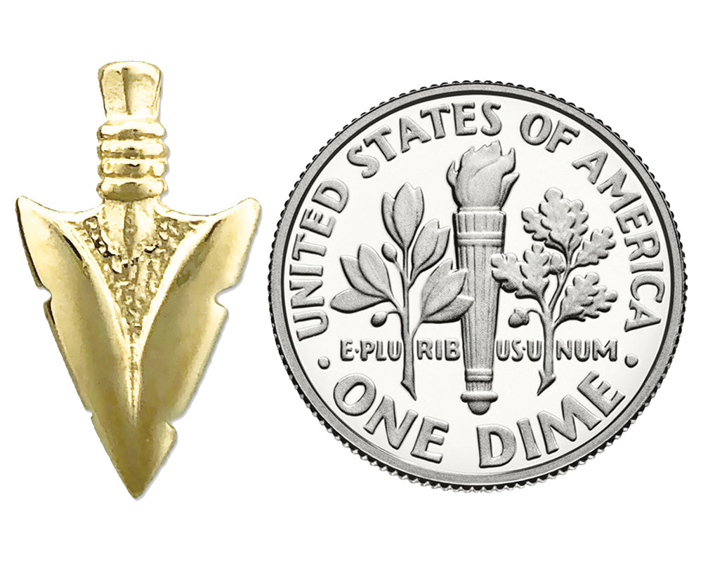 14K Gold Indianischer Pfeilspitzen-Gleitanhänger