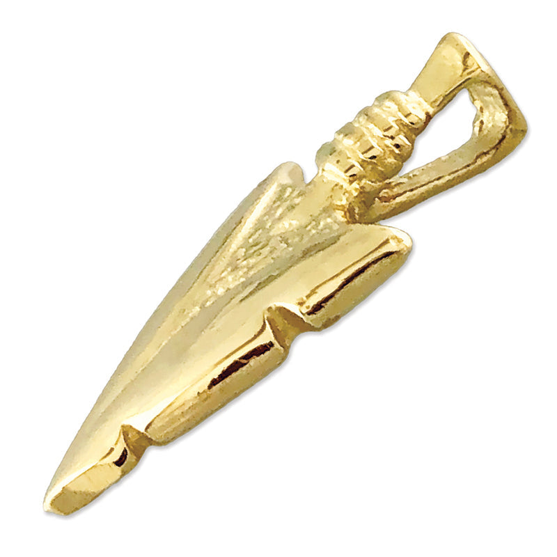 14K Gold Indianischer Pfeilspitzen-Gleitanhänger