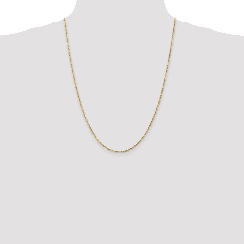 10K Gelbgold 1.6mm Massiv Normal Kordel Halskette