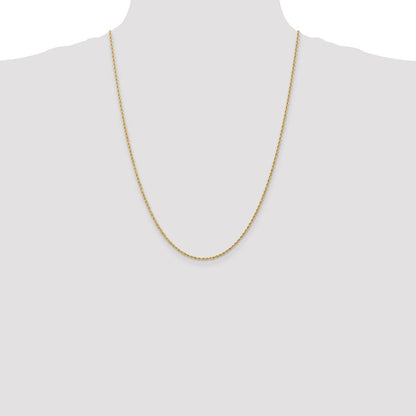 10K Gelbgold 1.6mm Massiv Normal Kordel Halskette