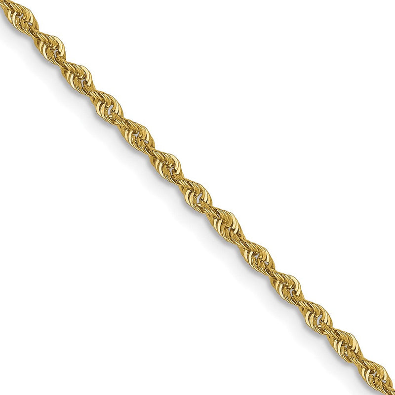 10K Gelbgold 1.6mm Massiv Normal Kordel Halskette