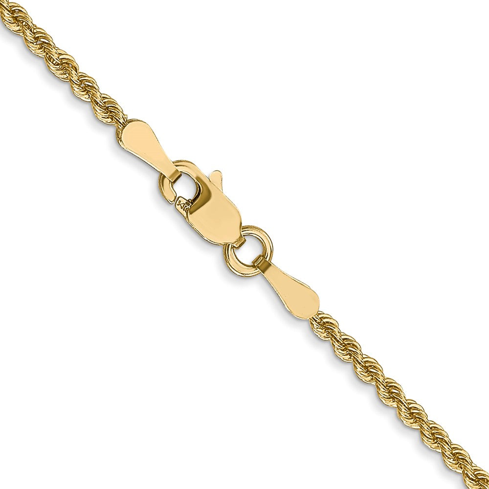 10K Gelbgold 2mm Massiv Normal Kordel Halskette