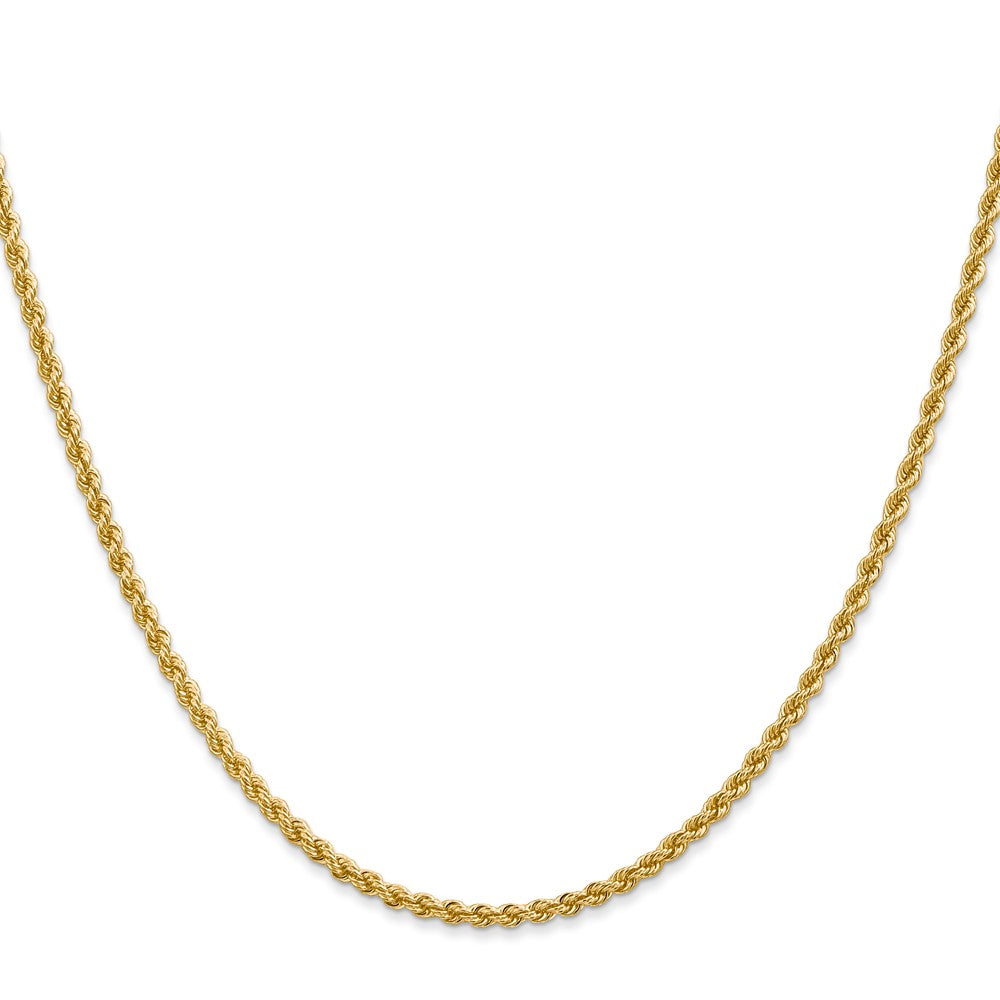 10K Gelbgold 2.25mm Massiv Normal Kordel Halskette