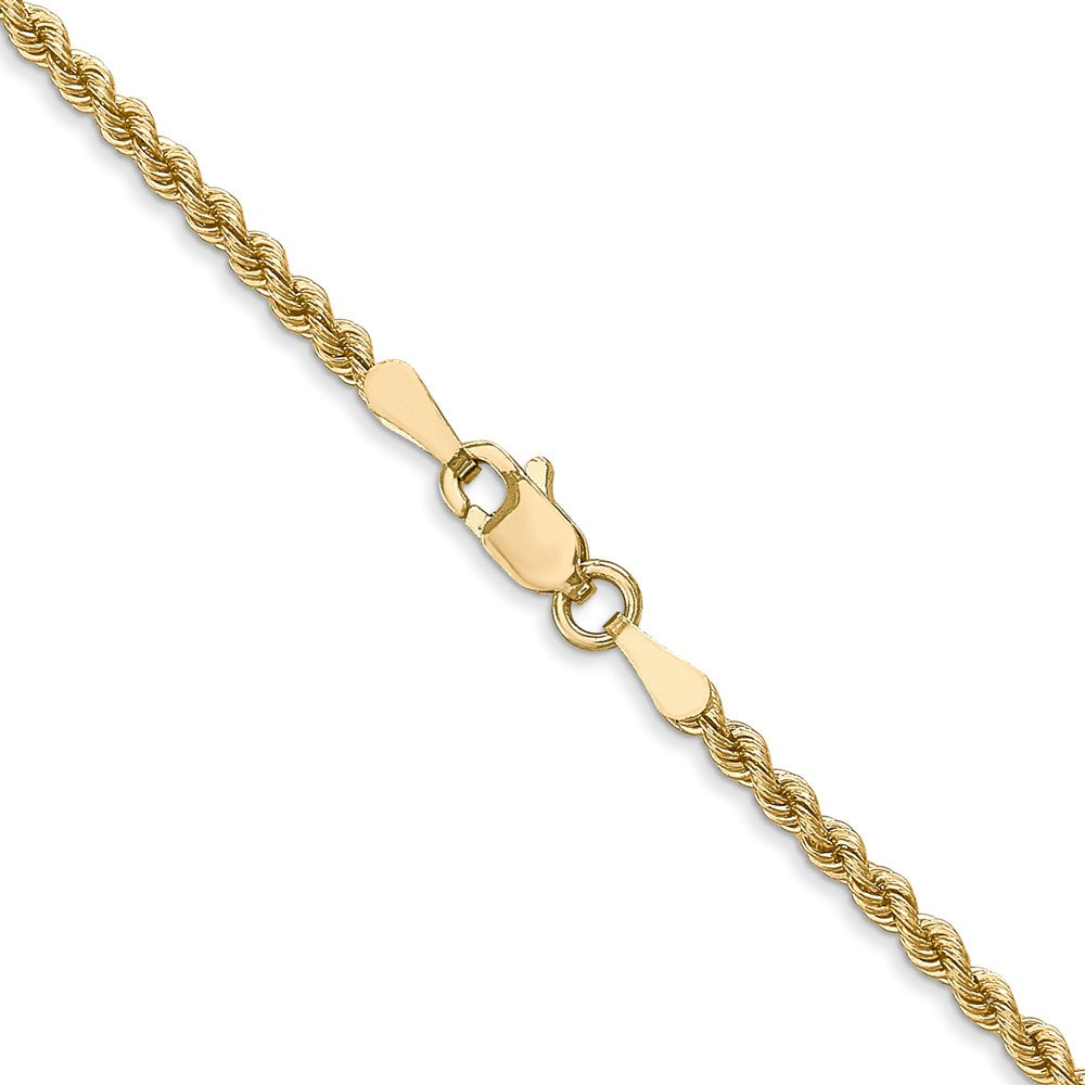 10K Gelbgold 2.25mm Massiv Normal Kordel Halskette