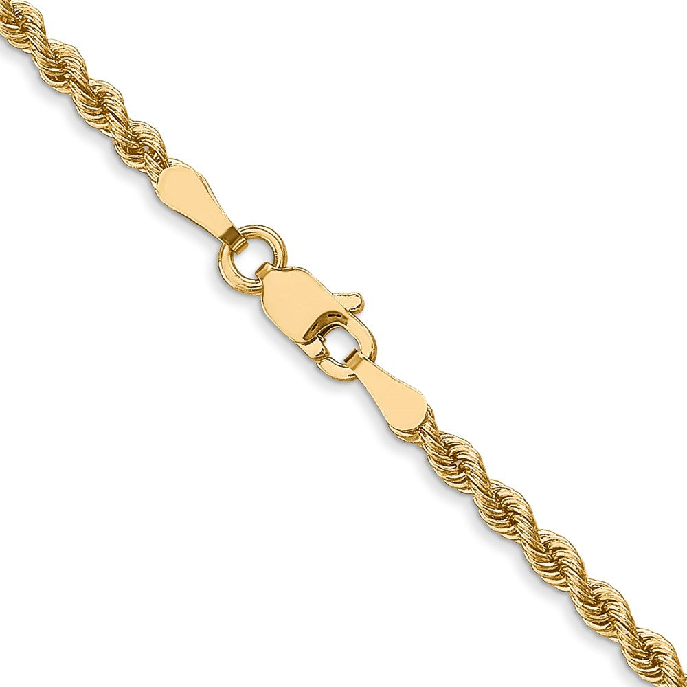 10K Gelbgold 2.5mm Massiv Normal Kordel Halskette